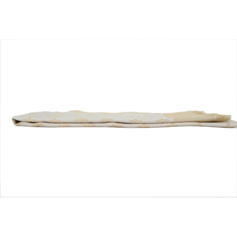 Louis Vuitton Suede Tassel Scarf Khaki
