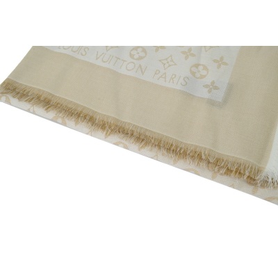 Louis Vuitton Suede Tassel Scarf Khaki 02