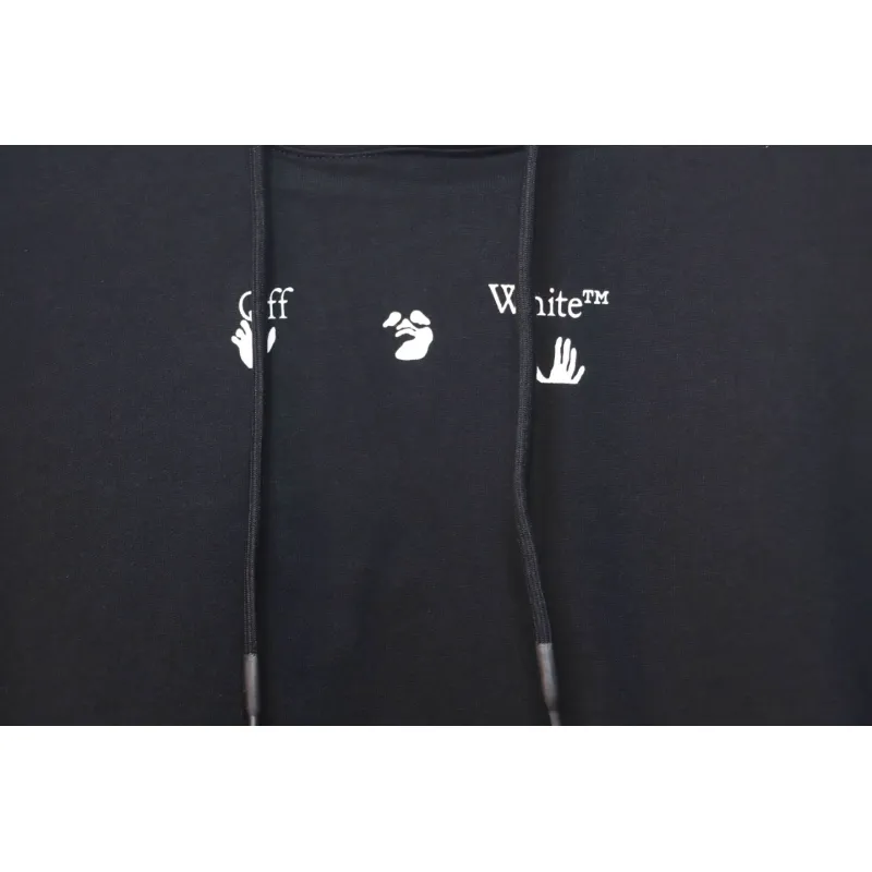 Off-White Arrow Print Hoodie Black Red