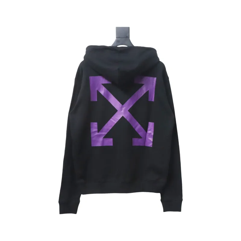 Off-White Caravaggio Hoodie Black Purple