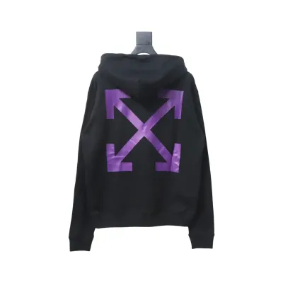 Off-White Caravaggio Hoodie Black Purple 01