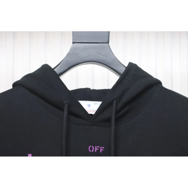 Off-White Caravaggio Hoodie Black Purple