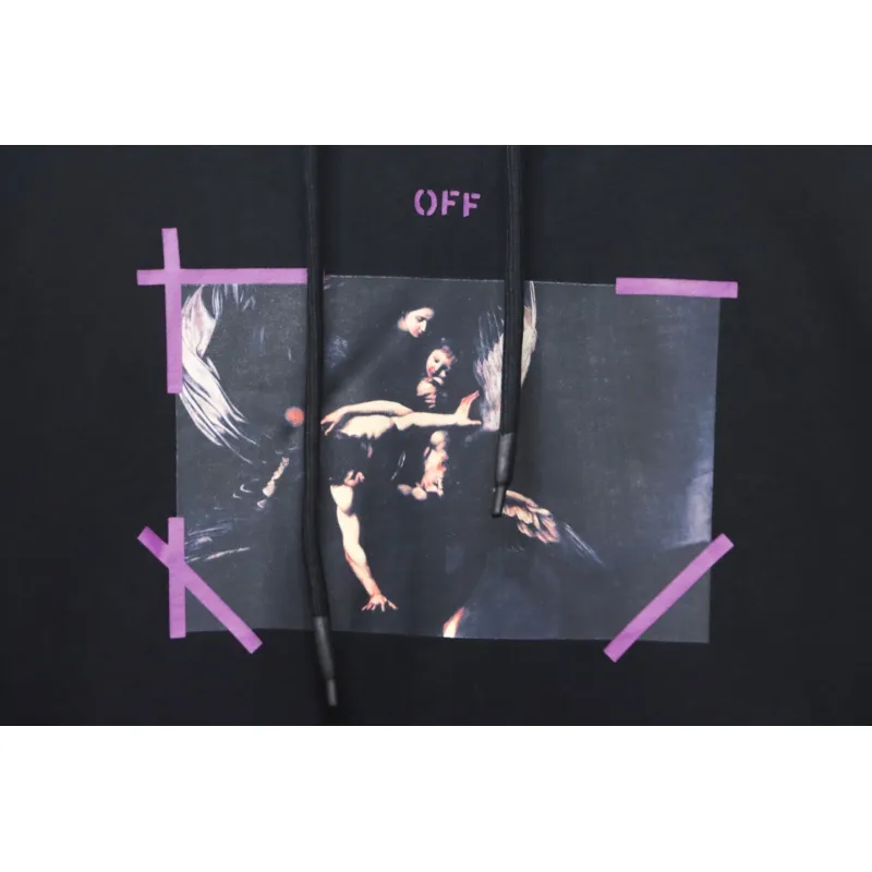 Off-White Caravaggio Hoodie Black Purple
