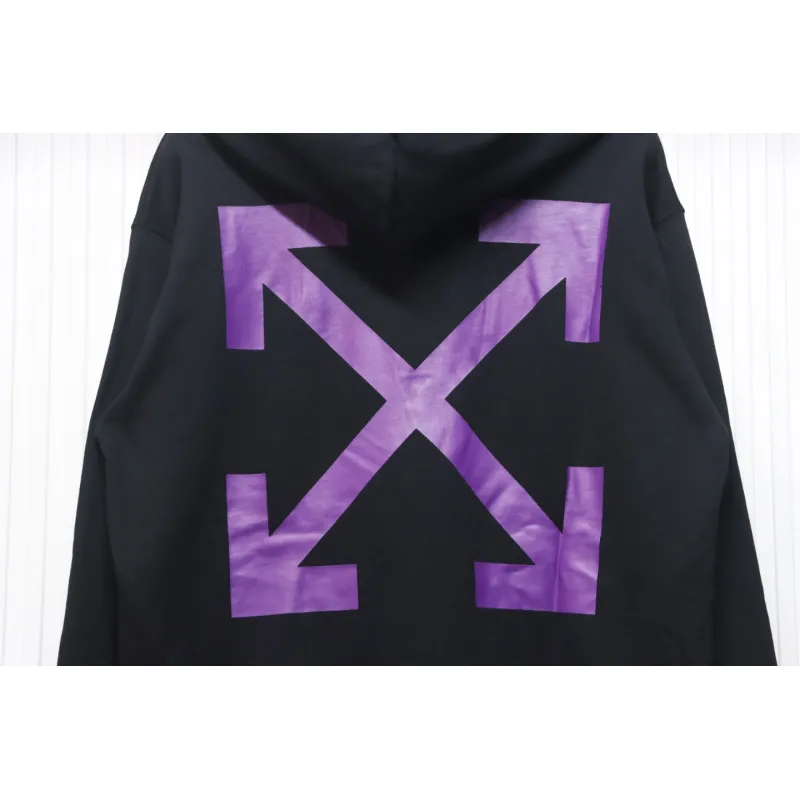 Off-White Caravaggio Hoodie Black Purple