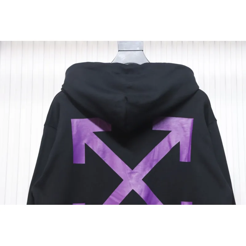 Off-White Caravaggio Hoodie Black Purple