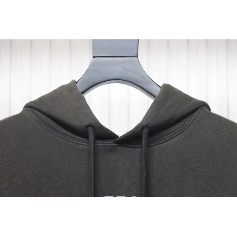 Off-White Graphic Print Cotton Drawstring Hoodie