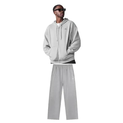 Alo Yoga Accolade Full Zip Hoodie Grey + Alo Yoga Sports Pants 01