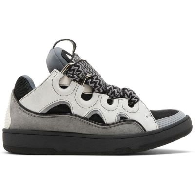 Lanvin Curb Sneakers White Anthracite 02