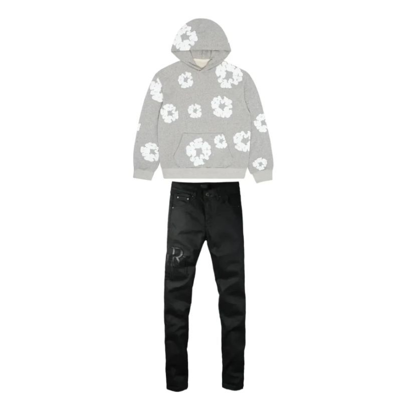 Denim Tears The Cotton Wreath Sweatshirt Grey + Amiri Jeans PK 8918