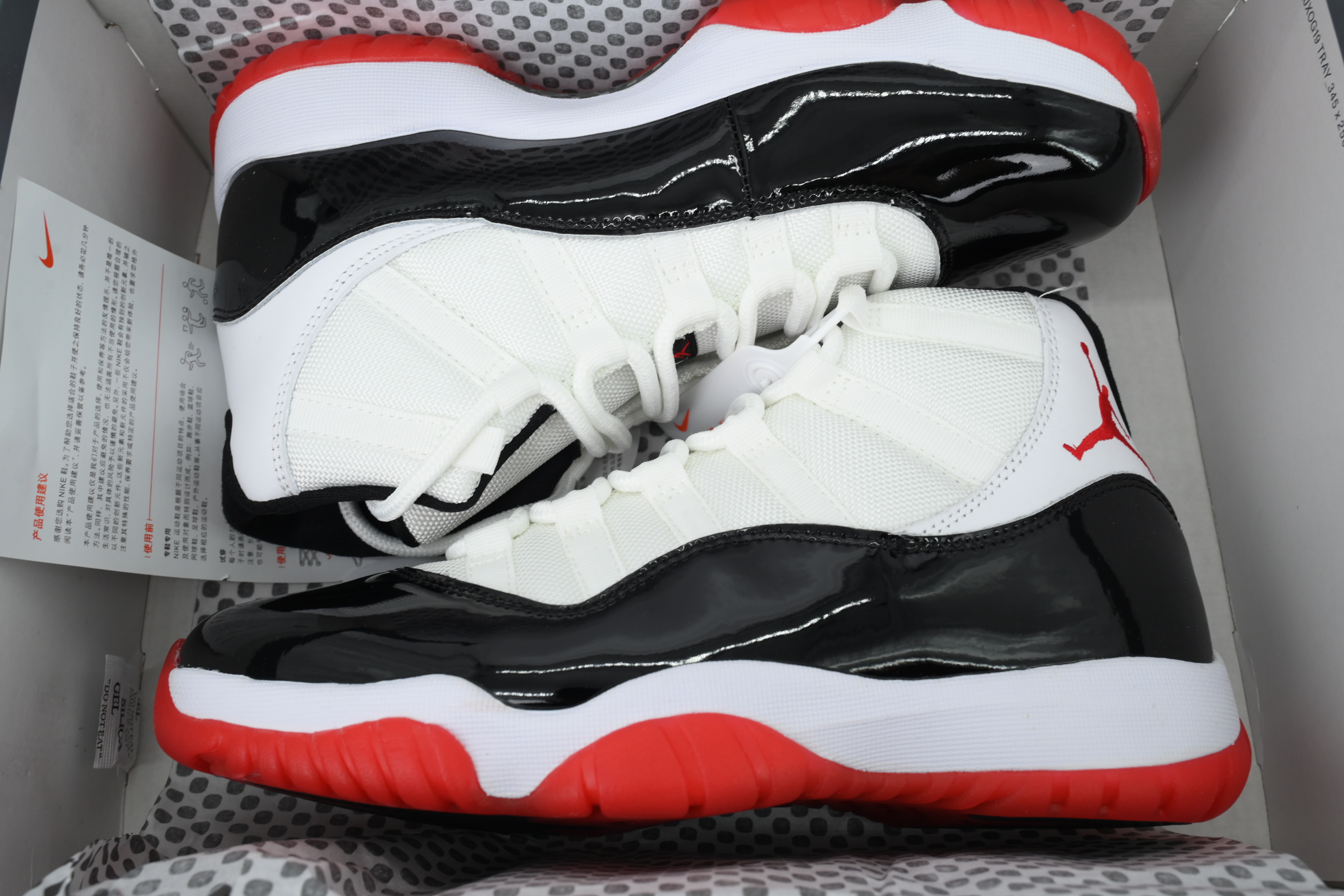 PK God  Air Jordan 11 Retrowhite Black Red CT8012-106