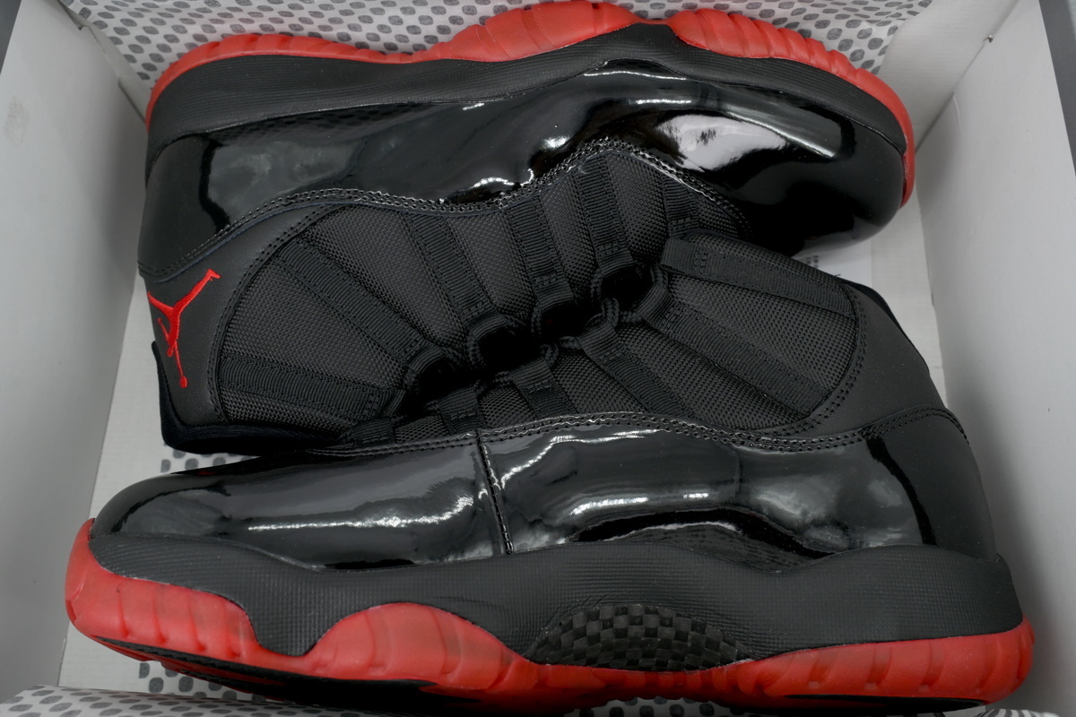 PK God Air Jordan 11 Retro New Black Red 378037-326