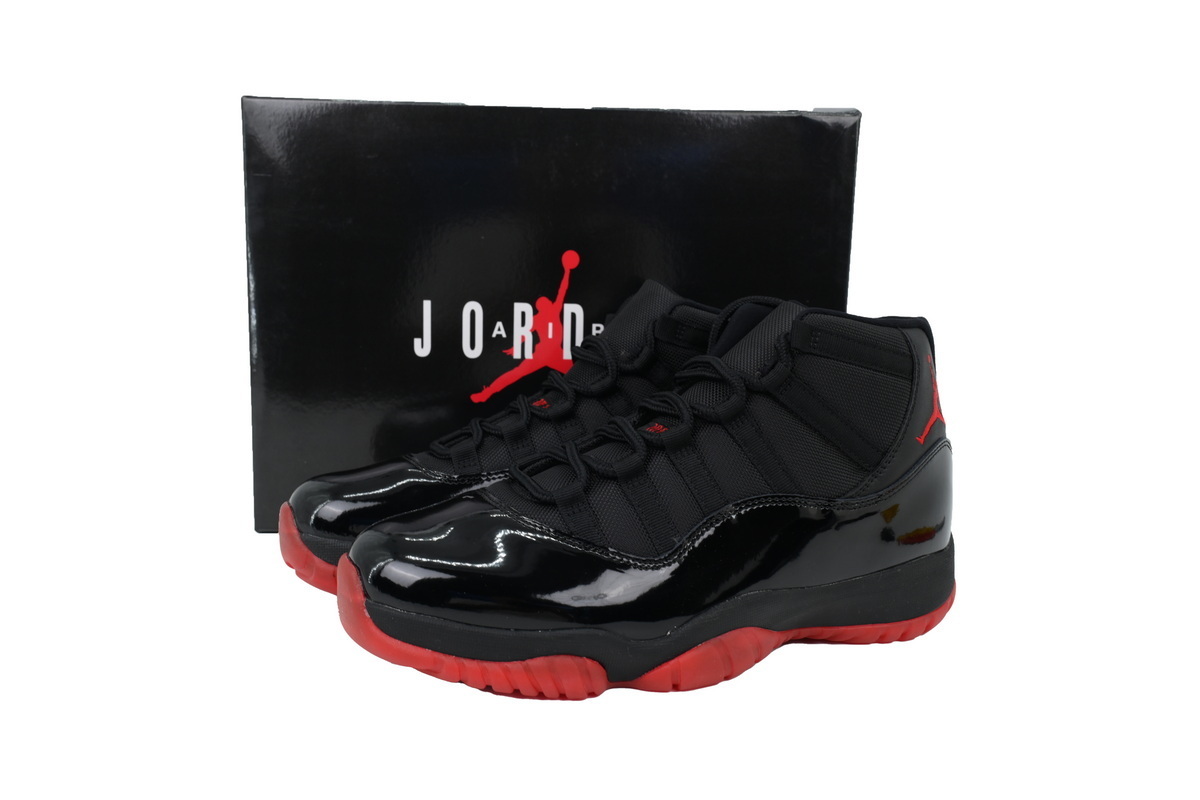 PK God Air Jordan 11 Retro New Black Red 378037-326