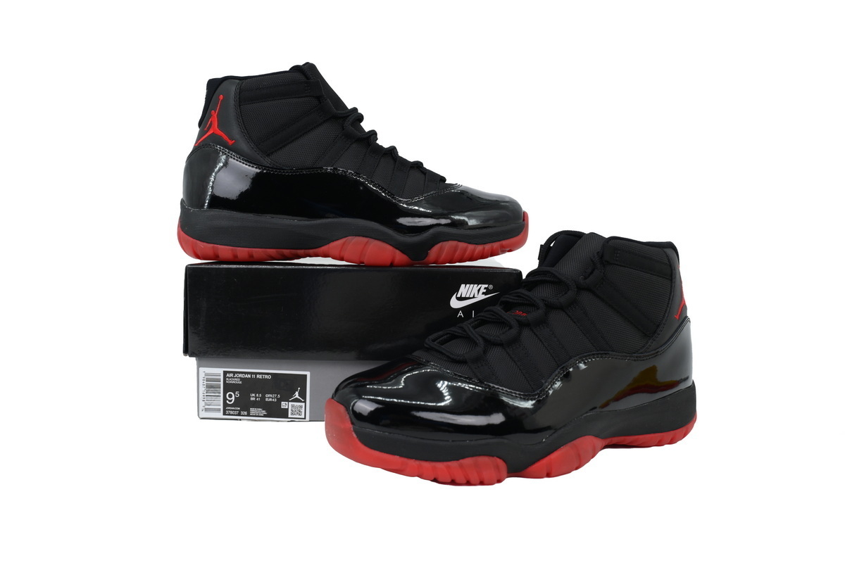 PK God Air Jordan 11 Retro New Black Red 378037-326