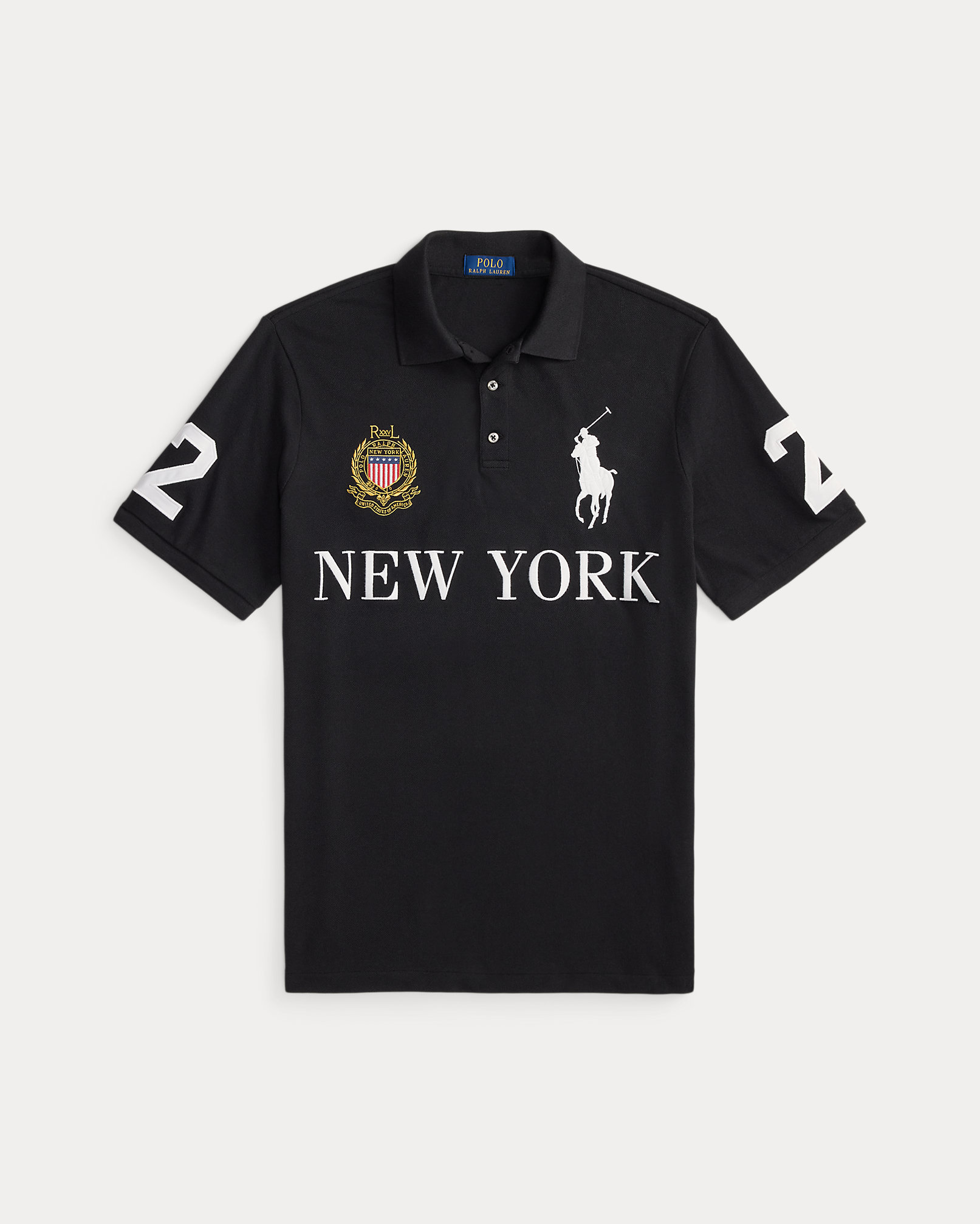 Polo Ralph Lauren Classic Fit New York Mesh Polo Shirt Black