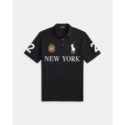 Polo Ralph Lauren Classic Fit New York Mesh Polo Shirt Black 01
