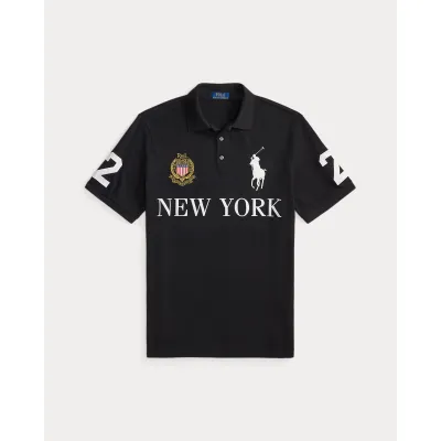 Polo Ralph Lauren Classic Fit New York Mesh Polo Shirt Black 01