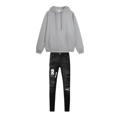 Alo Yoga Accolade Hoodie Grey + Amiri Jeans PK 8815 01