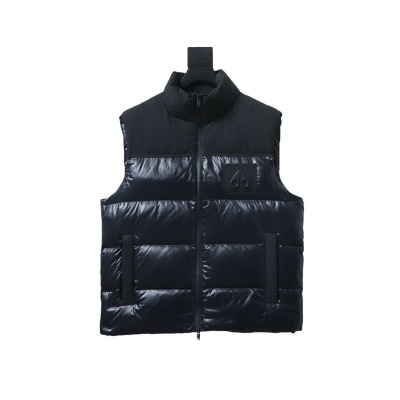  Moose knuckless  Glossy down vest  Black 01