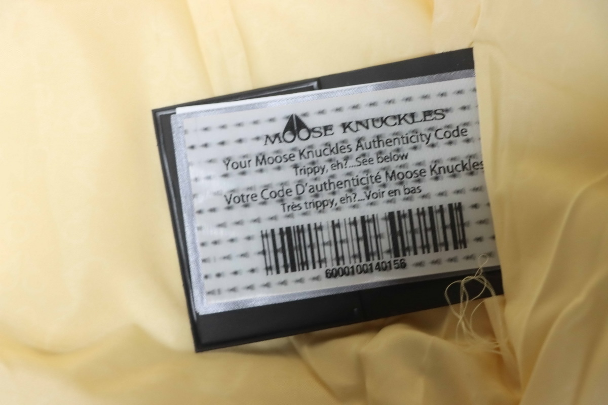 Moose knuckless Gold Scissors Stand Collar Large Plaid Down Jacket Grey