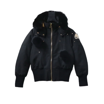 Moose knuckless Short down jacket with gold scissors design black（NFC） 01