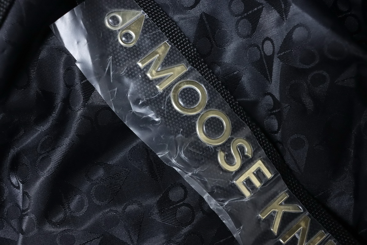 Moose knuckless Golden Scissors Double Zipper Down Jacket Black