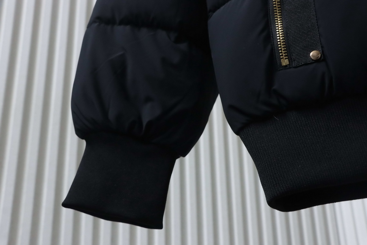 Moose knuckless Golden Scissors Double Zipper Down Jacket Black