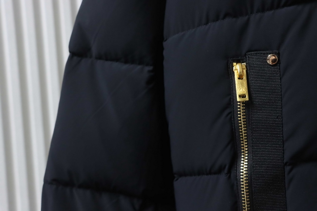 Moose knuckless Golden Scissors Double Zipper Down Jacket Black