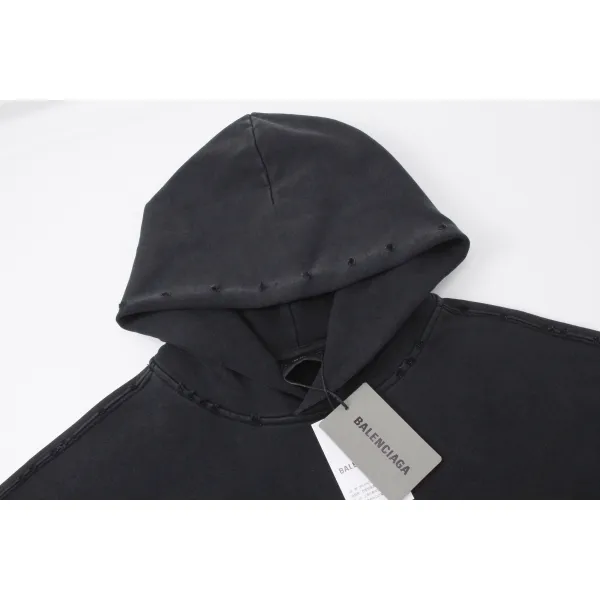 Balenciaga Tape Type Ripped Pocket Hoodie Oversized  YZ 0400018953488