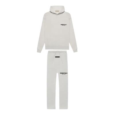 Fear of God Essentials Pullover Hoodie Light Heather Oatmeal + Fear of God Essentials Relaxed Sweatpants (SS22) Light Oatmeal 01