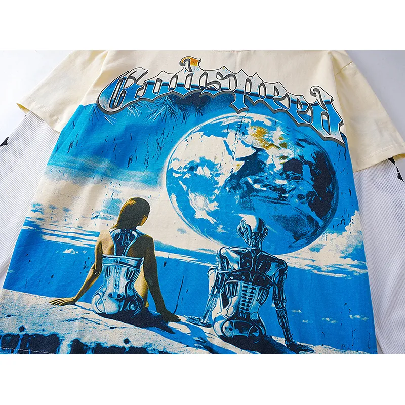 Godspeed Artificial Love Layered Long Sleeve T-shirt Bone #3155