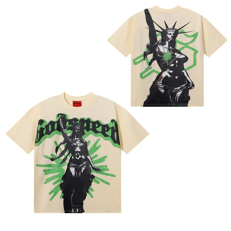 Godspeed Modern Liberty T-shirt #7067 Black/Apricot