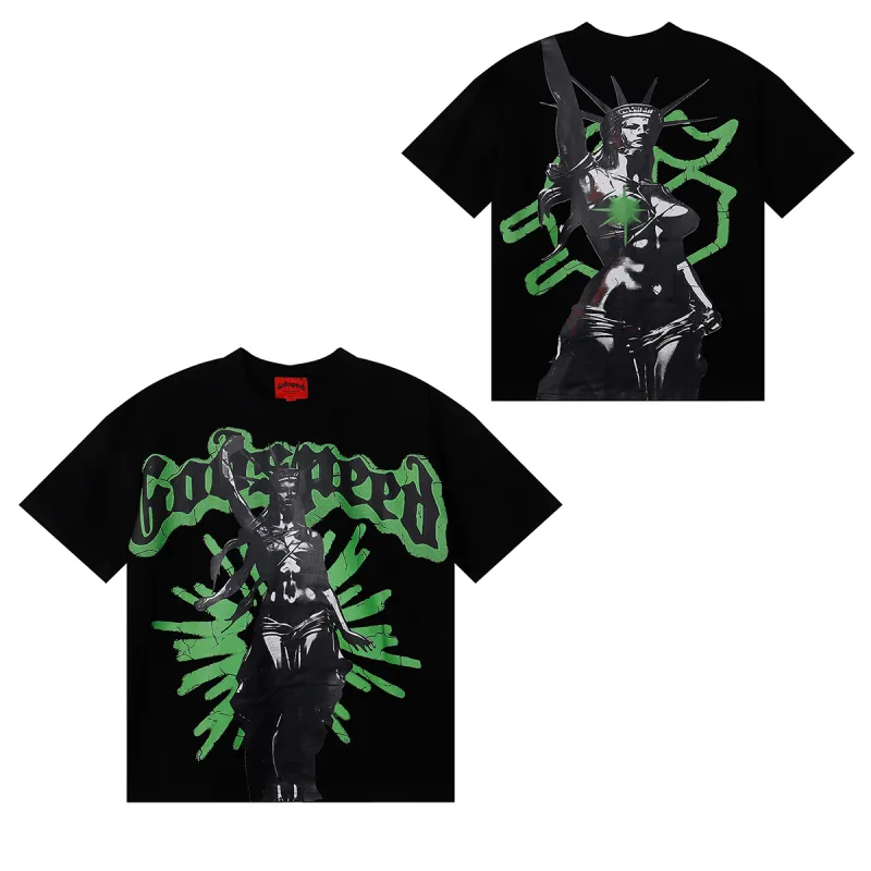 Godspeed Modern Liberty T-shirt #7067 Black/Apricot