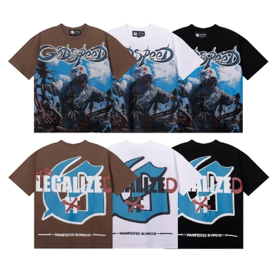 Godspeed Outdoor T-Shirt #7081 Brown/White/Black 01