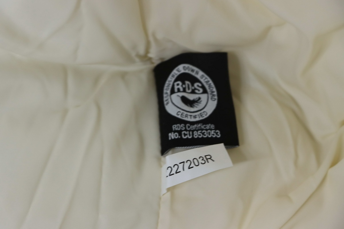 The North Face long hooded down jacket in white