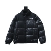 The North Face large plaid down jacket in bIack