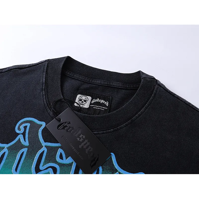  Godspeed Life's A Gamble T-shirt #1013 Black Wash