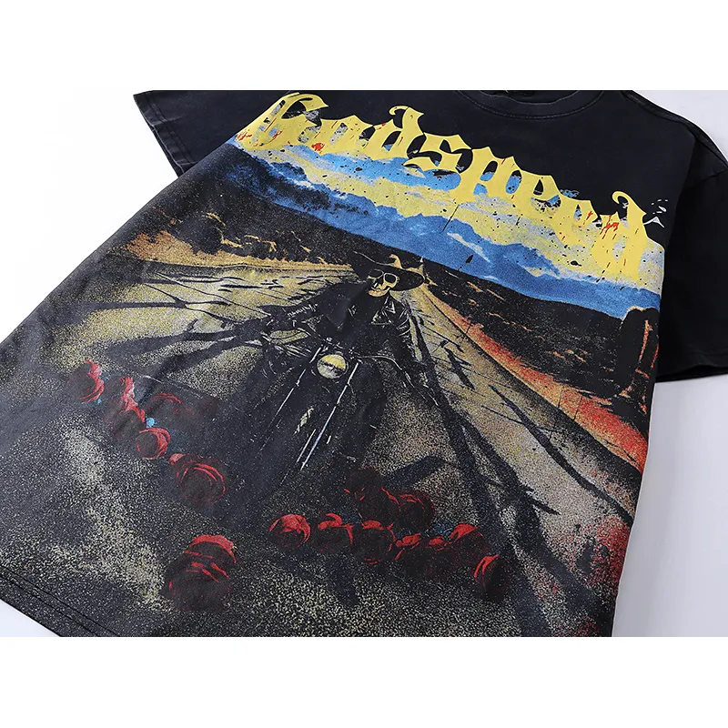 Godspeed Long Lonely Road T-shirt #1011 Black Wash