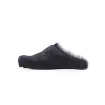 Marni Long hair Calfskin Fussbett Sabot Black SBMR000600P412200N99 01