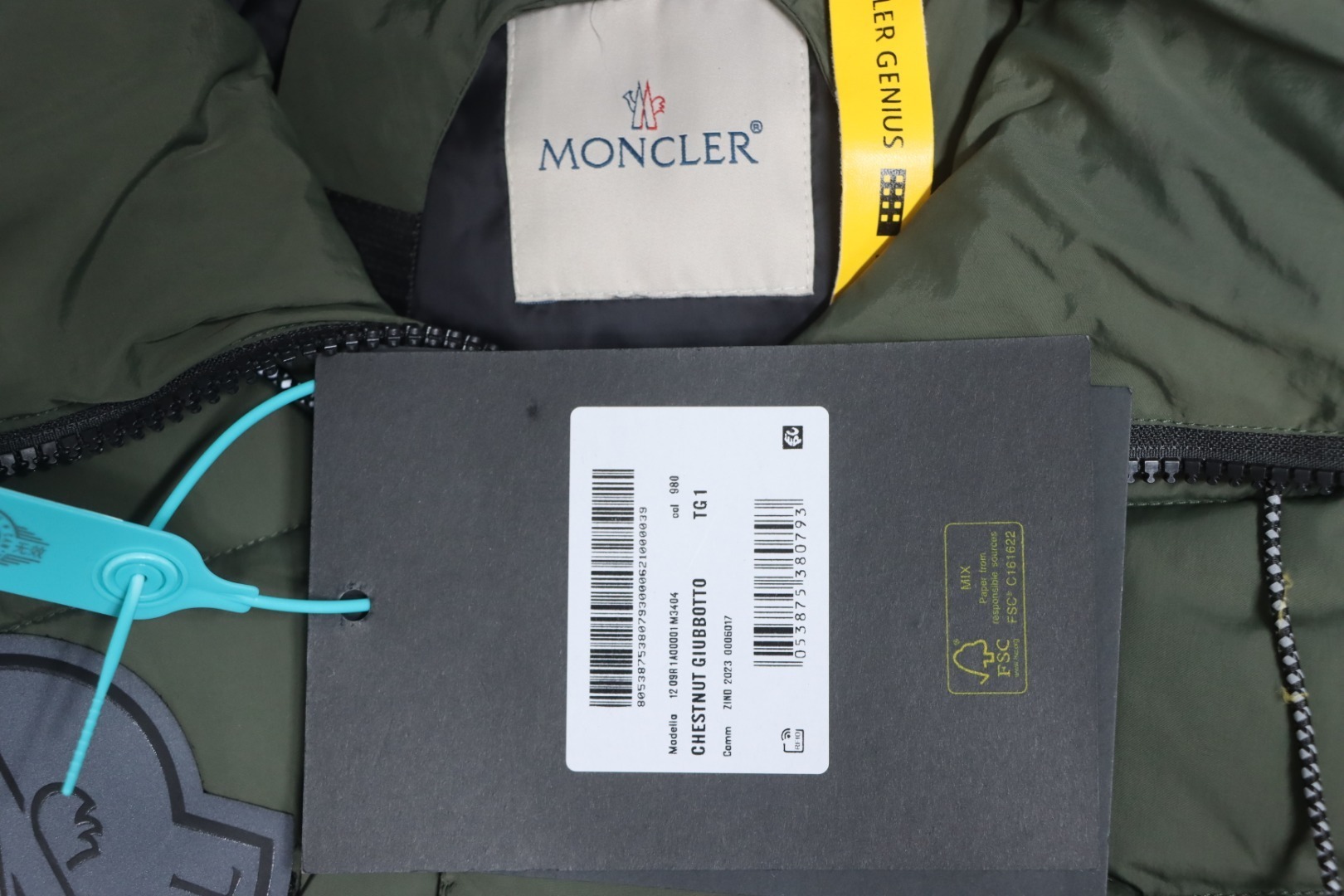 moncler  unisex down jacket  green 