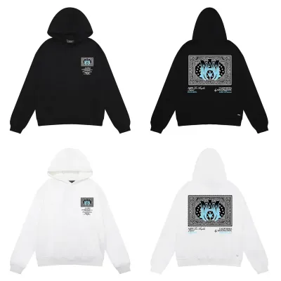 AMIRI Bandana Hoodie #9285 Black/White 01