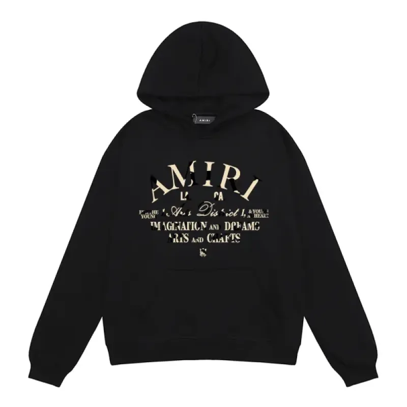 AMIRI Logo Print Hoodie #9286 Black/White