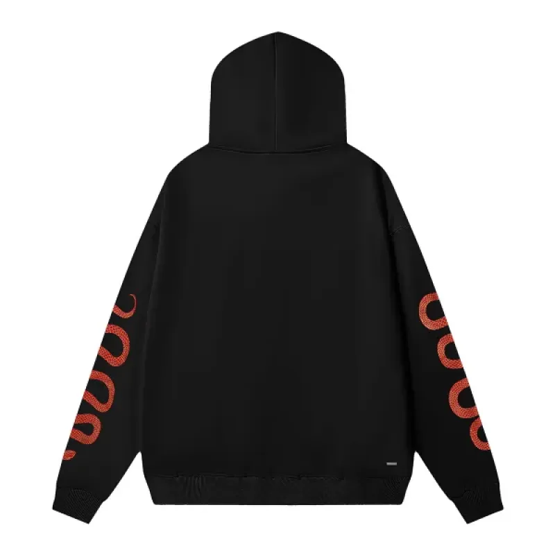 AMIRI Snake Print Hoodie #9287 Black/White