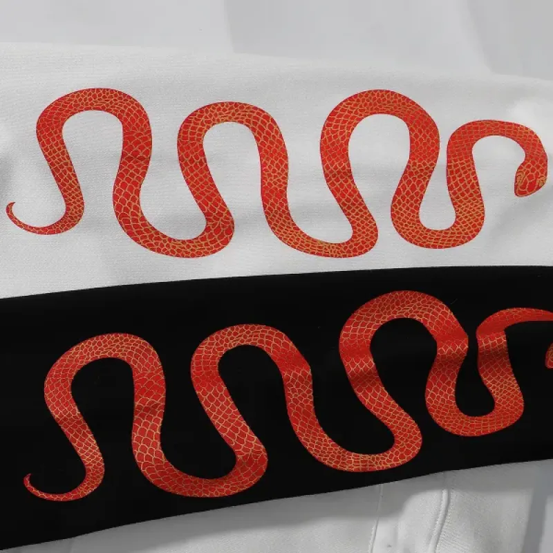 AMIRI Snake Print Hoodie #9287 Black/White