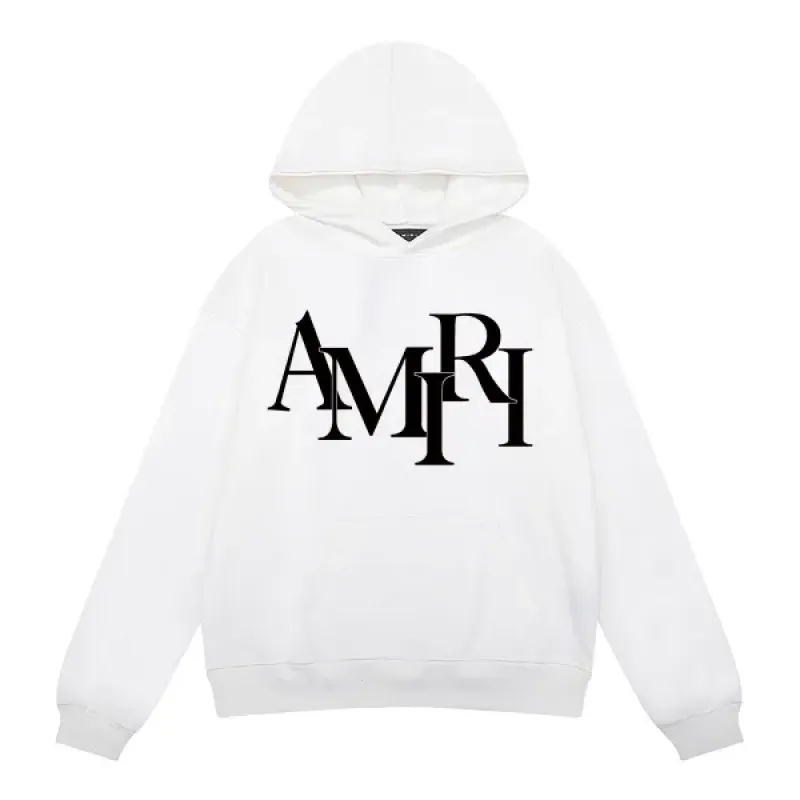 AMIRI Staggered Hoodie #9288 Black/White