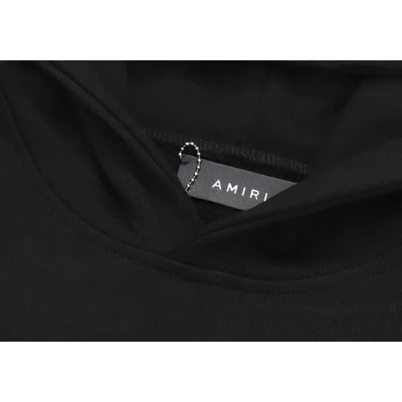 AMIRI Staggered Hoodie #9288 Black/White
