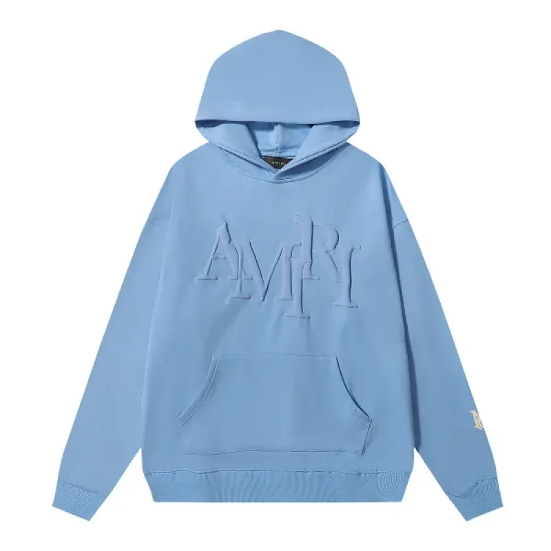 AMIRI Staggered Logo Hoodie #9273 Pure Black/Apricot/Black White/Green/Sky Blue/White