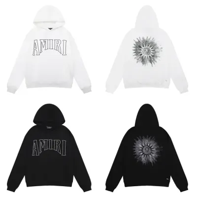 AMIRI Sun Hoodie #9278 Black/White 01
