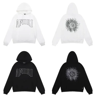 AMIRI Sun Hoodie #9278 Black/White 01