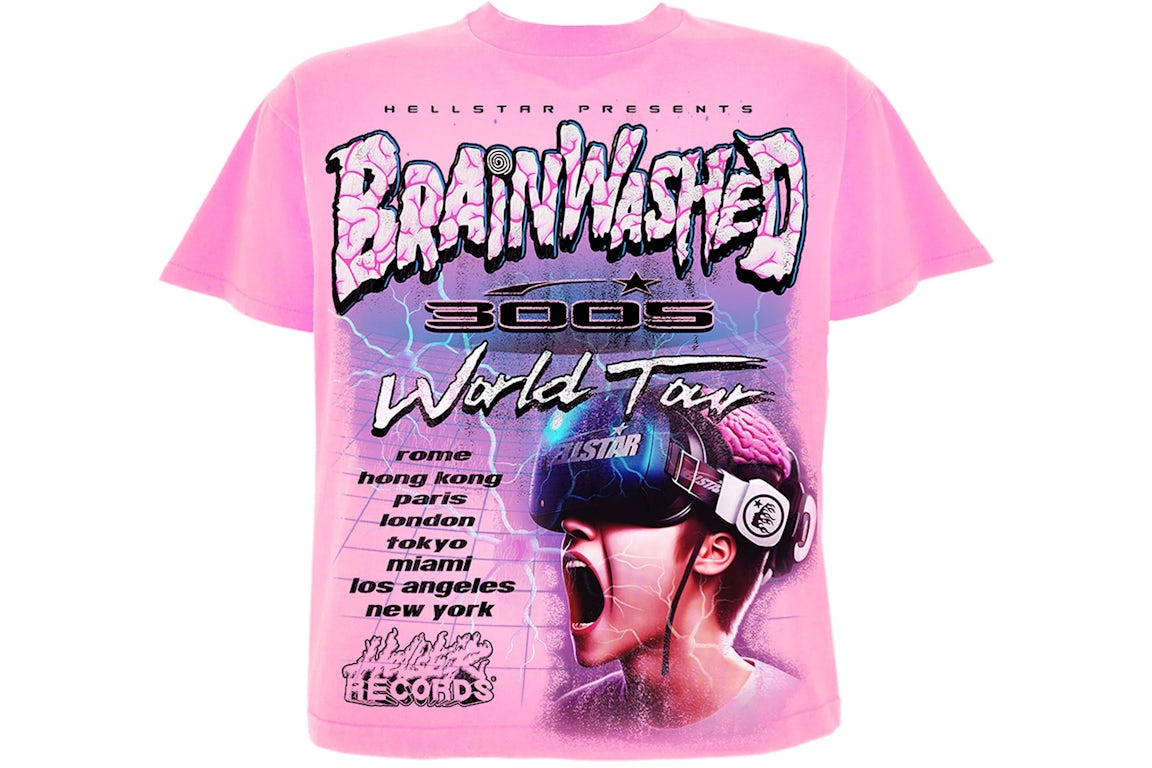 Hellstar Brainwashed World Tour T-Shirt Pink
