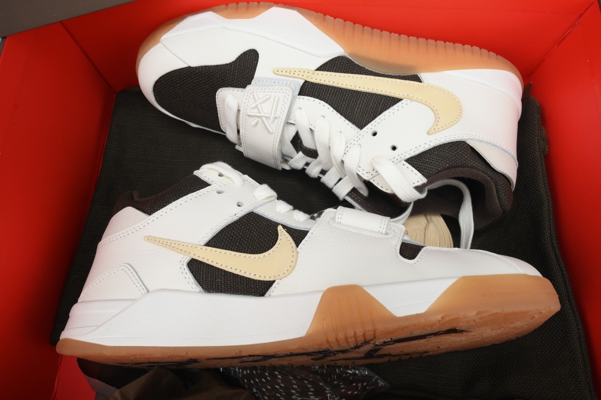 PK God Batch Jordan 2 Travis Scott x Jordan Cut The Check Nice Kicks White Brown FZ8117-100